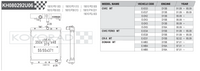 Koyorad KH080292U06 spec sheet — Honda Civic EG EK CR-X Domani MT fitment and dimensions
