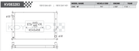 Koyorad KV083283 Performance Radiator - Honda Civic FK7 L15B7 MT dimensions diagram