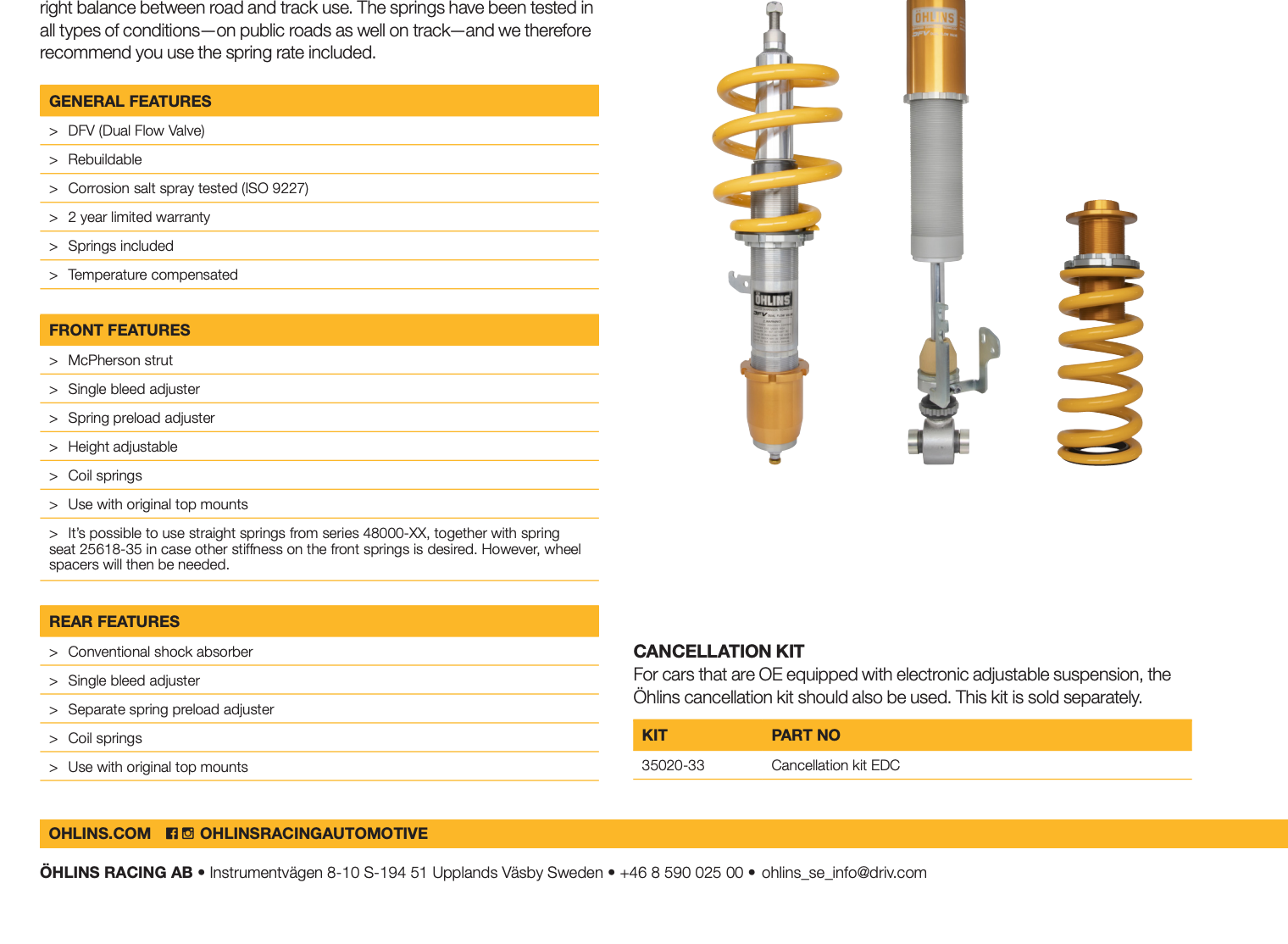 Öhlins Road & Track Coilovers – BMW M3 G80 / M4 G82 xDrive
