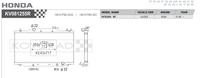 Koyorad KV081255R Performance Radiator - Honda Integra DC5 K20A MT dimensions diagram