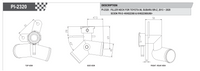 Koyo Racing PI-2320 filler neck spec sheet — dimensions and fitment for Toyota 86, Subaru BRZ, Scion FR-S