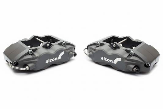 Pair of grey Alcon brake calipers