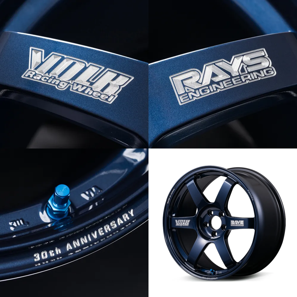 Volk Racing TE37 Saga S-Plus 30th Anniversary MAG Blue Machined wheel – view 2
